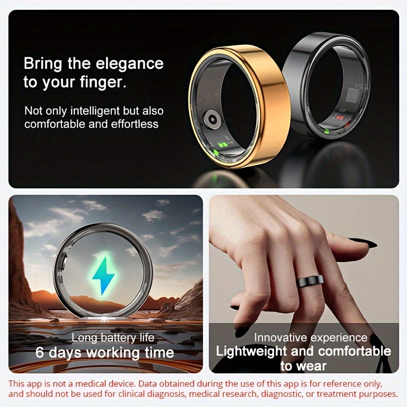 Smart Fitness Ring - Stainless Steel Novelty Ring