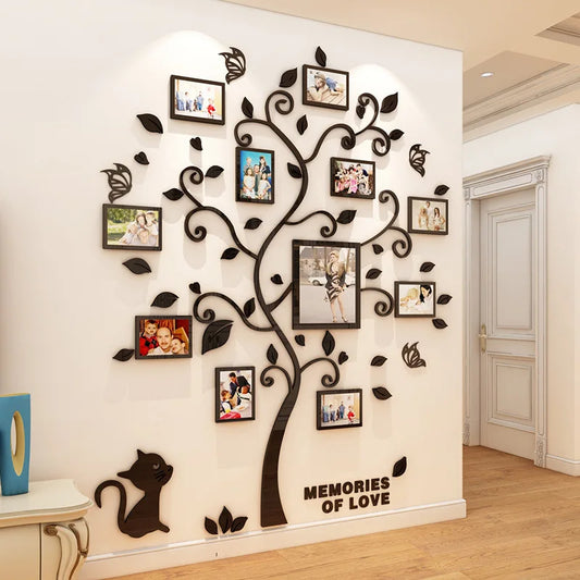 3D Acrylic Mirror Wall Stickers DIY Photo Frame