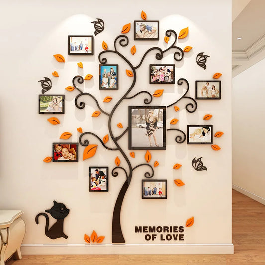 3D Acrylic Mirror Wall Stickers DIY Photo Frame