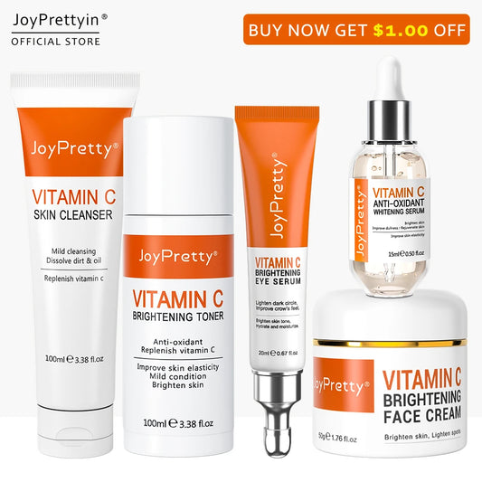 JoyPretty Vitamin C Skin Care Set Face Whitening Dark Spots