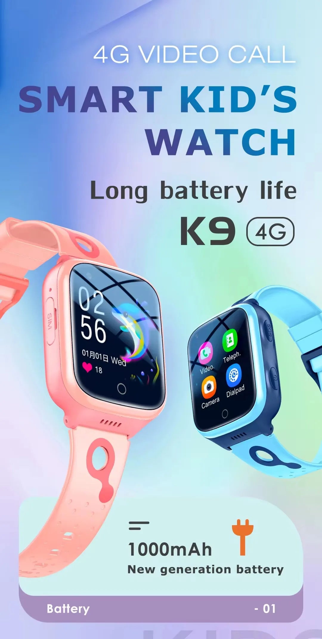 Smart Watch K9H For Kid 4G SiM Card Kid Smartwatch