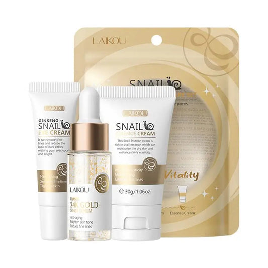 3pcs Snail Anti-aging Skin Care Sets Moisturizing Facial Set