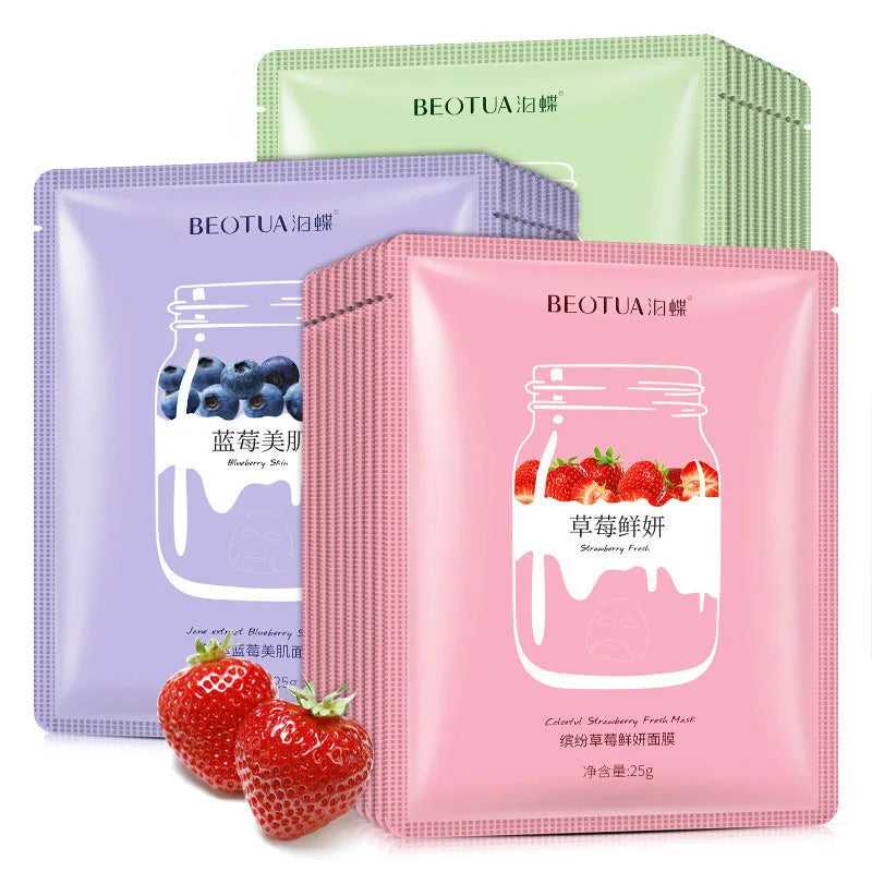 15Pcs BIOAQUA Fresh Fruit Face Mask