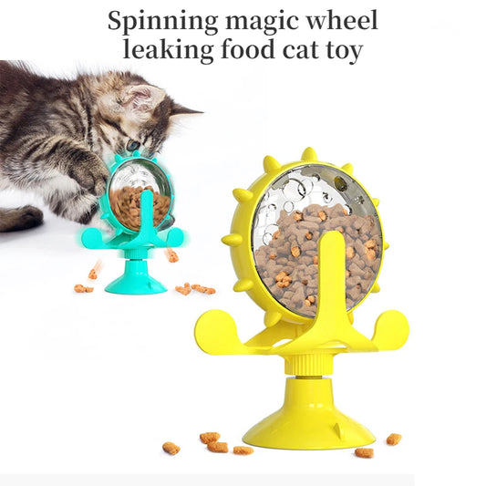 Dog Cat Feeding Interactive Wheel Toys Pet