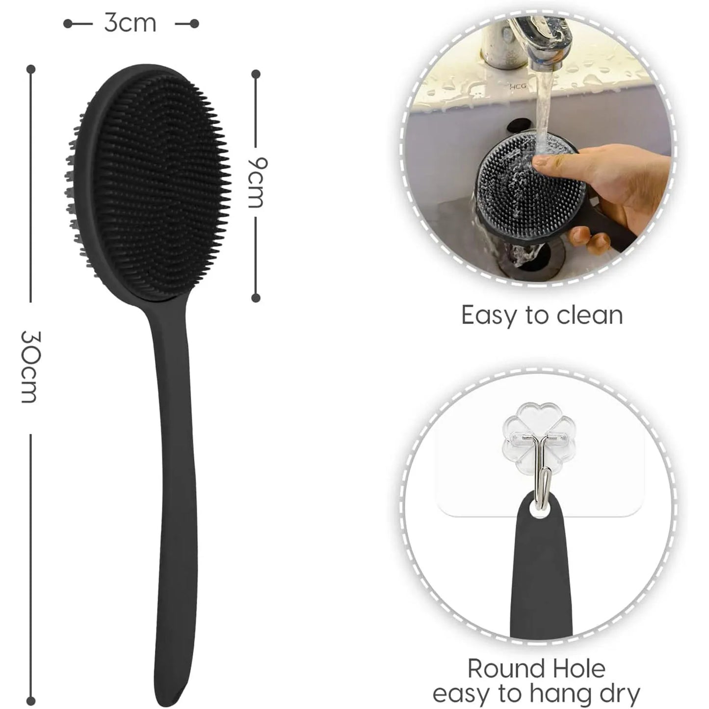 Silicone Back Scrubber for Shower