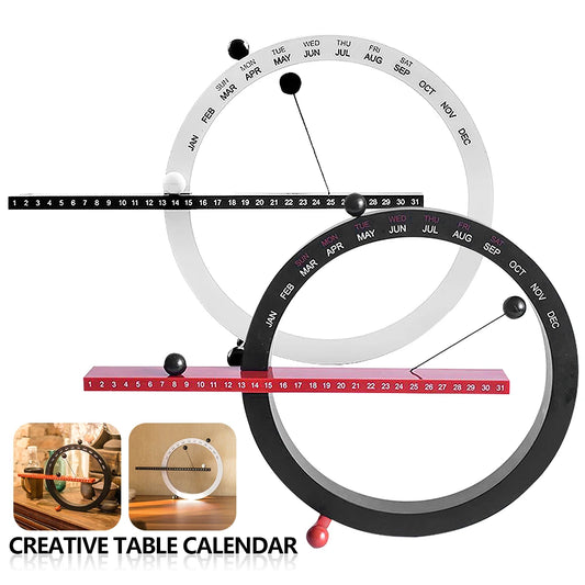 Creative Magnetic Ball Clock Perpetual Wall Calendar