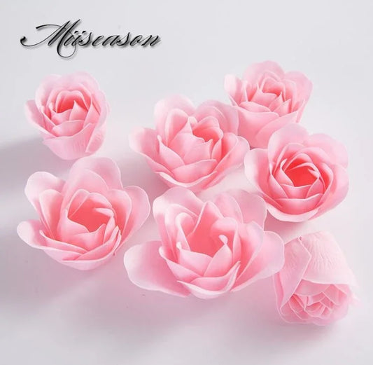 81Pcs/lot Rose Bath Body Flower Floral Soap